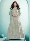 Green Colour Latest Fancy Designer Heavy Wedding Wear Real Georgette Heavy Work Stylish Gown Collection 101-C